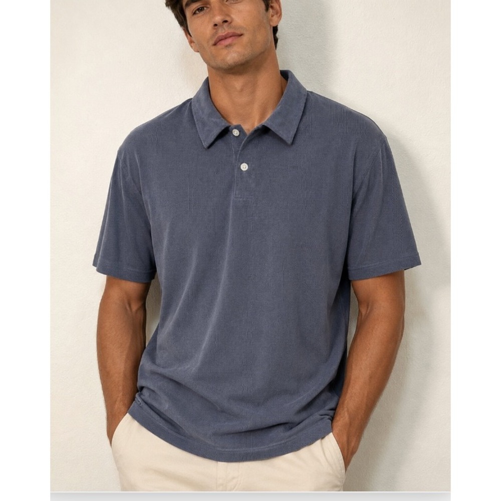 Quiksilver Mens VTG Polo Shirt Short Sleeve Charcoal Grey Size L